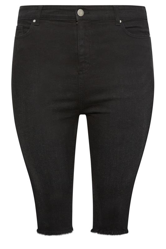 YOURS Curve Plus Size Black AVA Denim Shorts | Yours Clothing  4