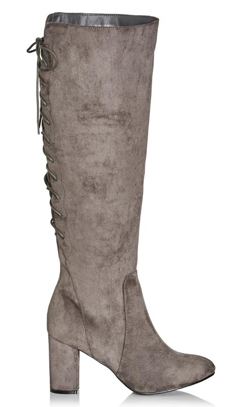 Evans Grey WIDE FIT Perry Knee Boot 2