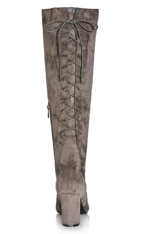 Evans Grey WIDE FIT Perry Knee Boot 3