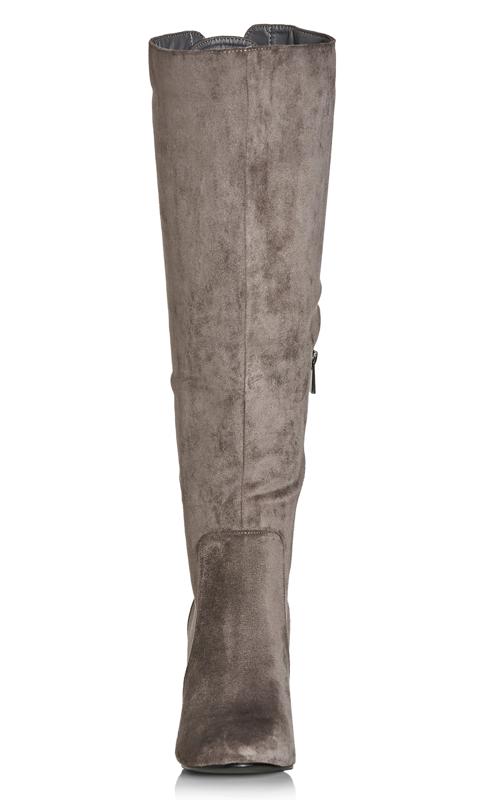 Evans Grey WIDE FIT Perry Knee Boot 5