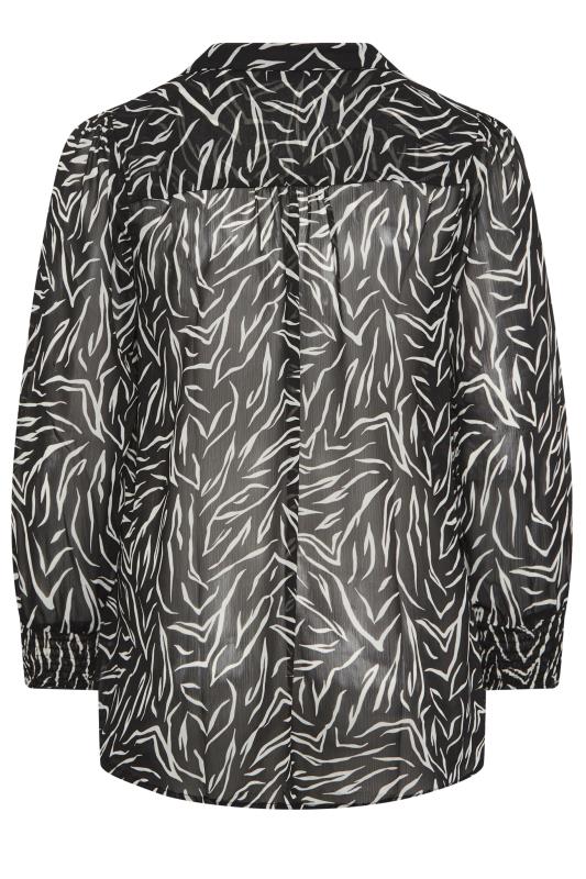 YOURS Plus Size Black Zebra Print Blouse | Yours Clothing 6