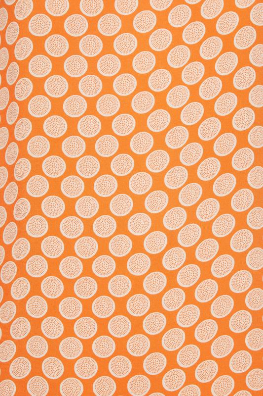YOURS Plus Size Orange Abstract Spot Print Blouse | Yours Clothing  5