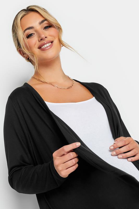 BUMP IT UP MATERNITY Plus Size Curve Black Waterfall Cardigan | Yours Clothing  4