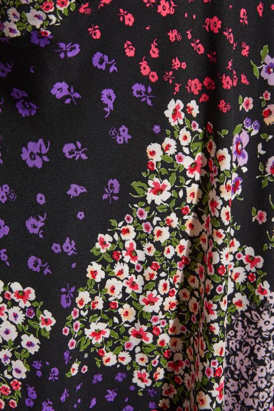 LIMITED COLLECTION Curve Black Floral Patchwork Midi Dress 5