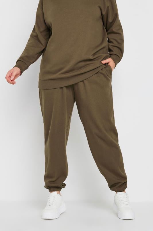  YOURS Curve Mocha Brown Cuffed Hem Joggers