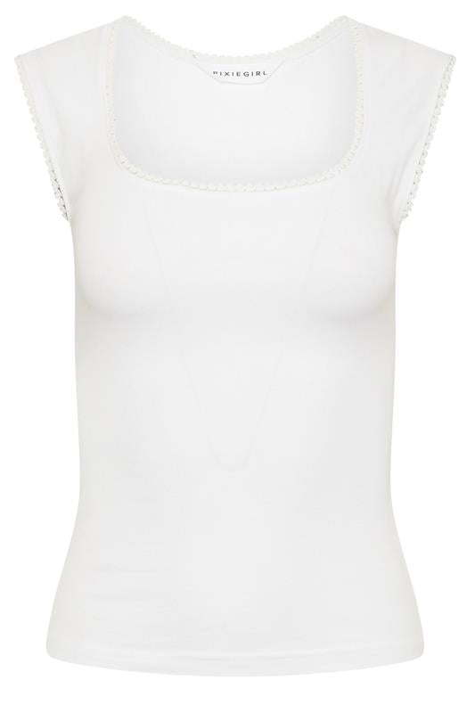 PixieGirl Petite 2 PACK Women's White & Blue Stripe Cotton Vest Top | PixieGirl 8
