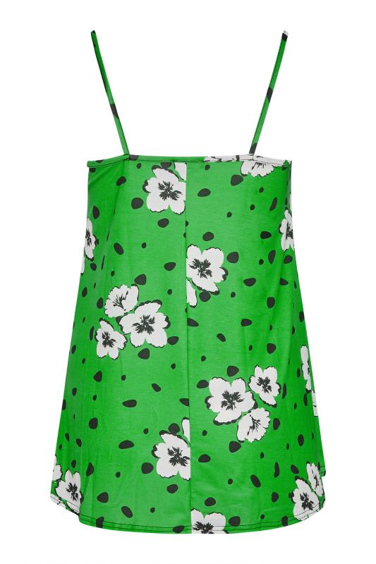 LIMITED COLLECTION Plus Size Green Floral Print Strap Detail Cami Top | Yours Clothing  6