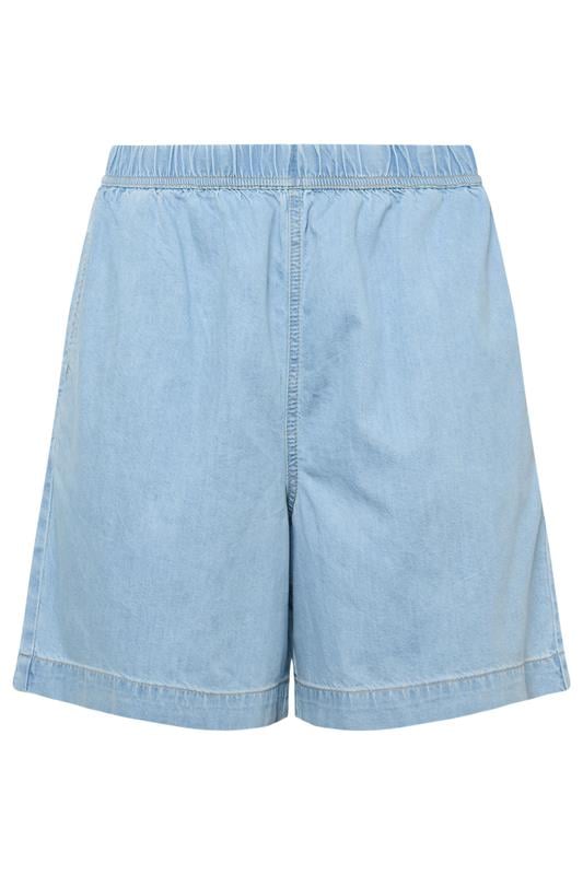 YOURS Plus Size Blue Denim Shorts | Yours Clothing 5