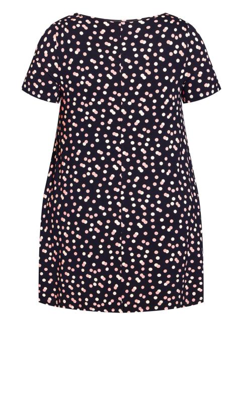Evans Navy Floral Print Swing Tunic Top 6