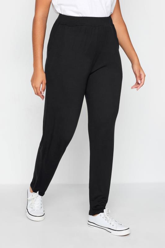M&Co Black Soft Jersey Hareem Trousers | M&Co 1