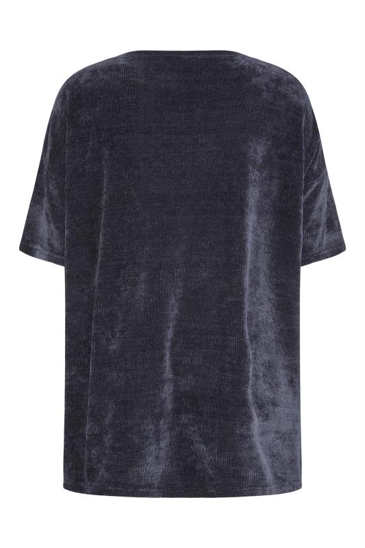 Curve Navy Blue Chenille Lounge Top 6