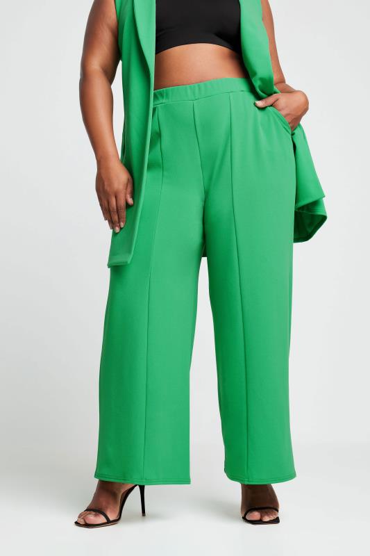  Tallas Grandes LIMITED COLLECTION Curve Green Wide Leg Trousers
