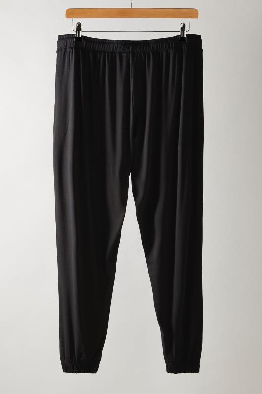 EVANS Plus Size Black Jersey Tapered Trousers | Evans   7
