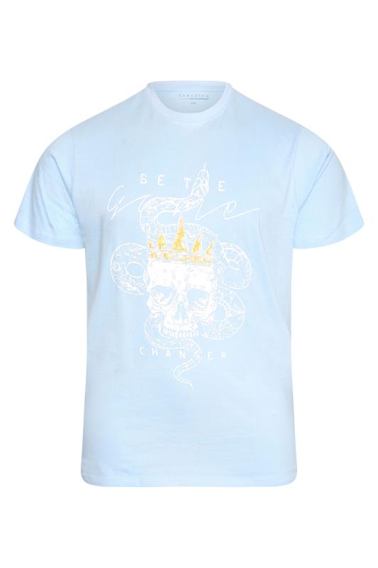 BadRhino Big & Tall Light Blue Snake Skull Print T-Shirt_X.jpg