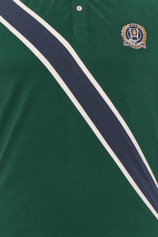 RAGING BULL Big & Tall Forest Green Cut & Sew Crest Polo Shirt | BadRhino 2