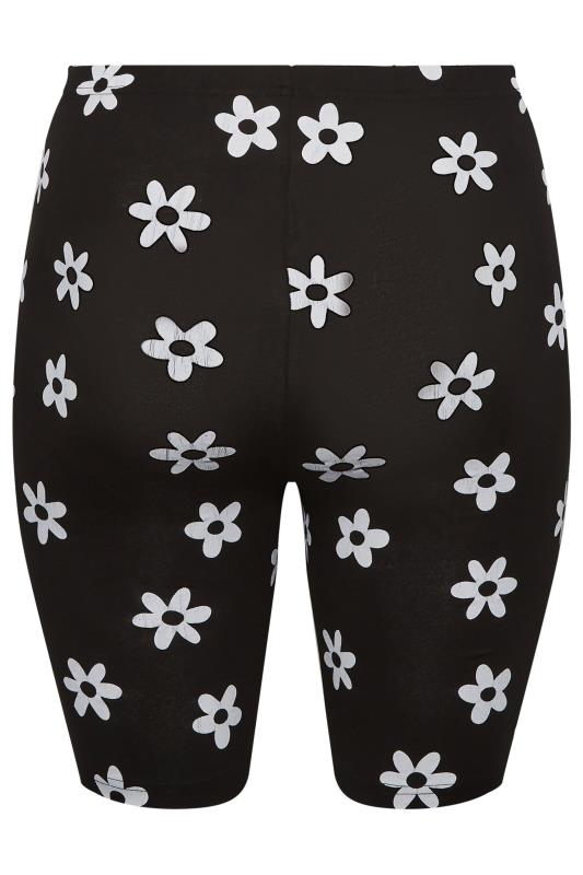 YOURS Curve Plus Size 2 PACK Black Floral Cycling Shorts | Yours Clothing  9