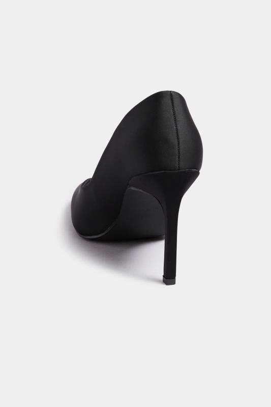 PixieGirl Black Heeled Court Shoes In Standard D Fit | PixieGirl 4