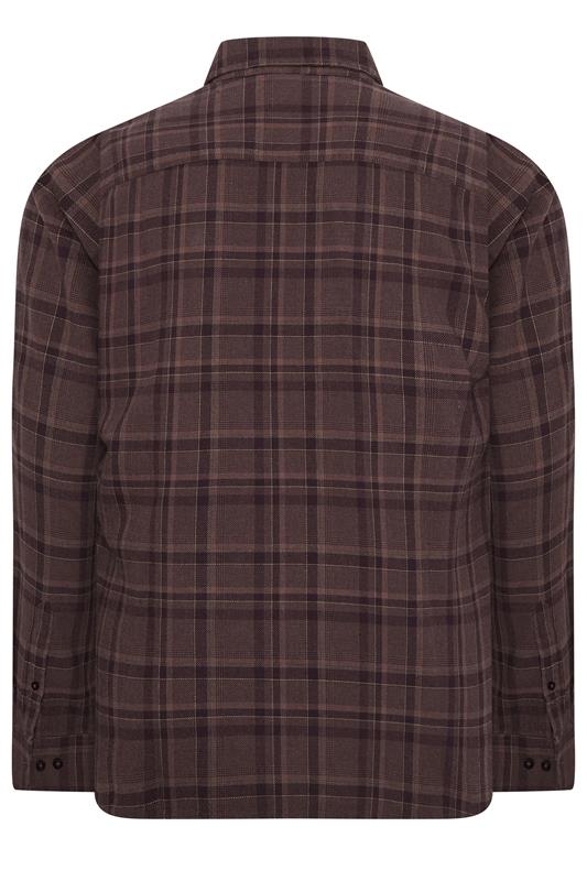 BadRhino Big & Tall Burgundy Red Check Long Sleeve Shirt | BadRhino 2