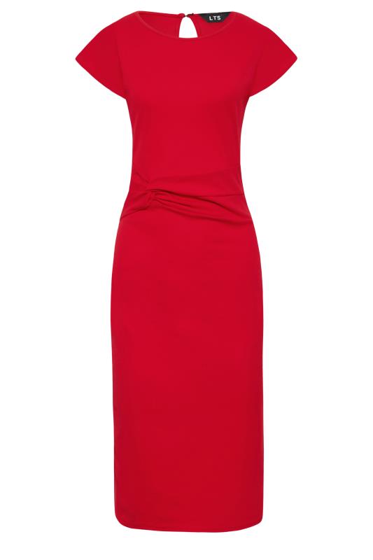 LTS Tall Red Twist Midi Dress | Long Tall Sally  6