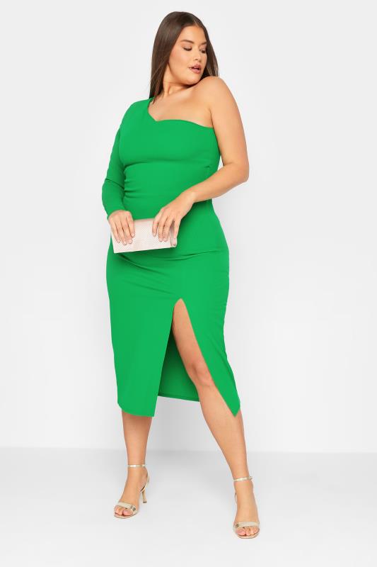 LTS Tall Women's Green One Shoulder Dress | Long Tall Sally 2