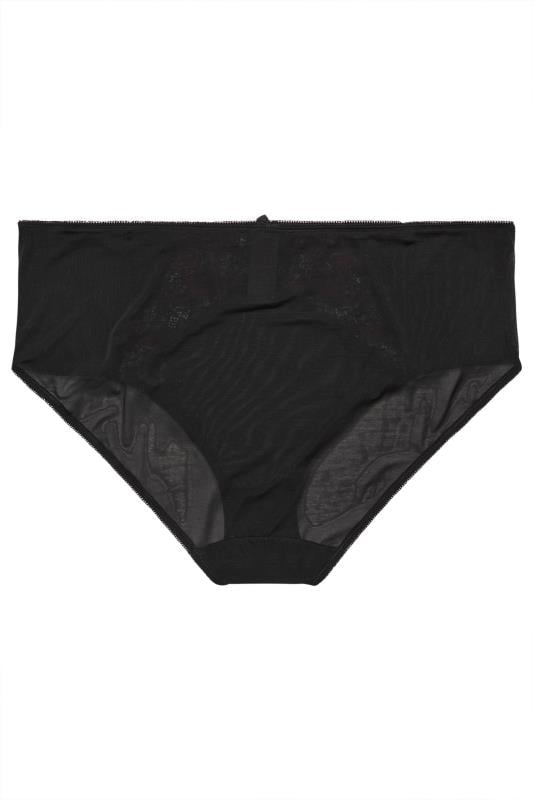 YOURS Plus Size Black & Pink Lace Detail Knickers | Yours Clothing  5