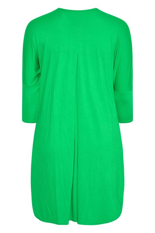LIMITED COLLECTION Plus Size Apple Green Extreme Dip Back T-Shirt | Yours Clothing 6