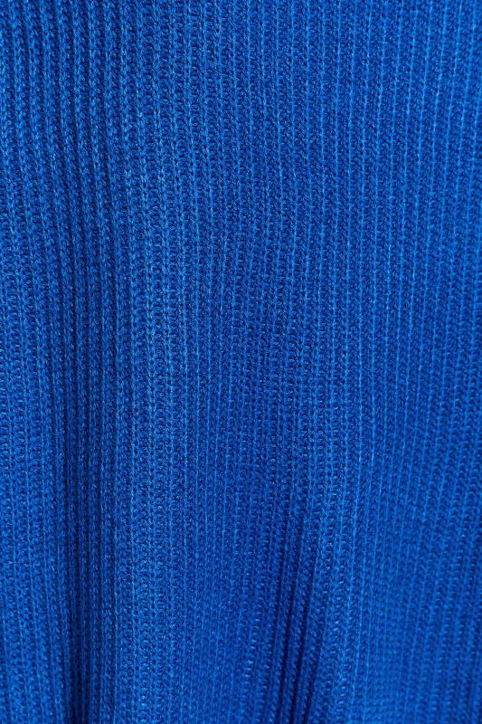 Plus Size Blue Zip Neck Jumper | Yours Clothing 5