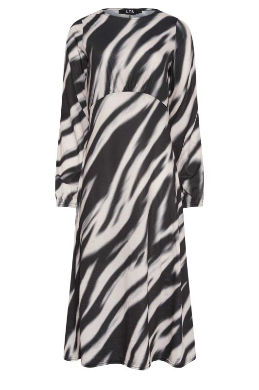 LTS Tall Women's Black Abstract Stripe Print Midi Dress | Long Tall Sally 5