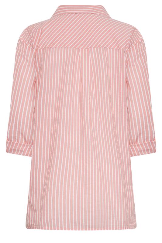 LTS Tall Women's Pink Cotton Stripe Shirt | Long Tall Sally 7