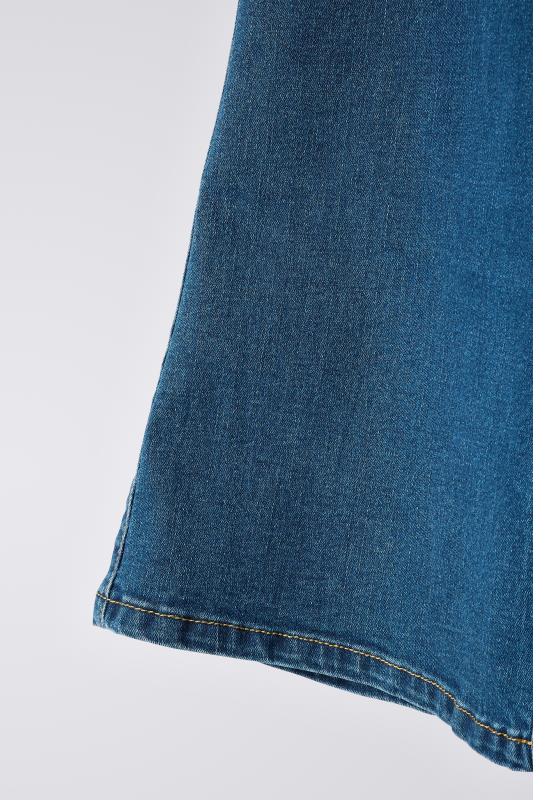 EVANS Plus Size Curve Fit Blue Mid Wash Bootcut Jeans | Evans 7