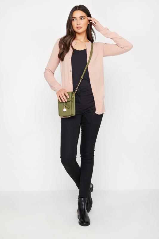 Tall Pink Knitted Crew Neck Cardigan_RB.jpg