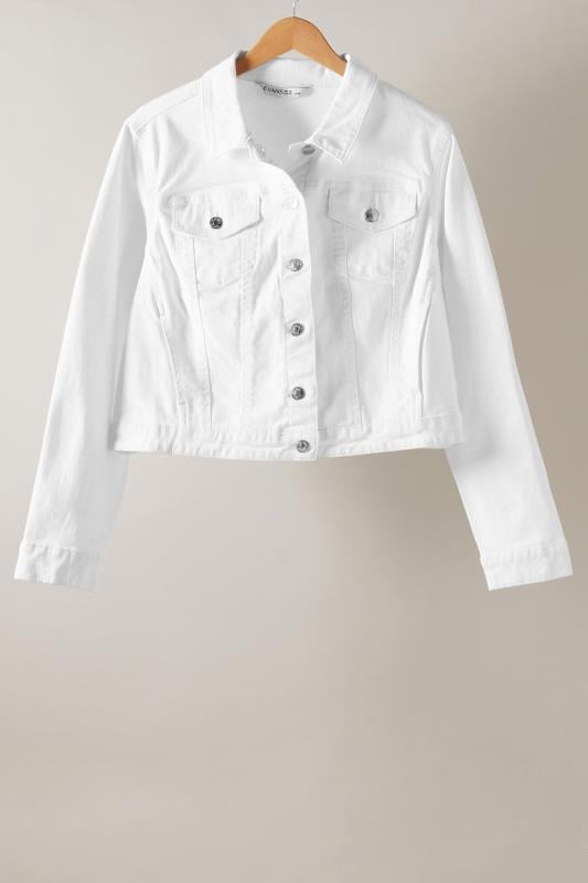 EVANS Plus Size White Denim Jacket | Evans  5