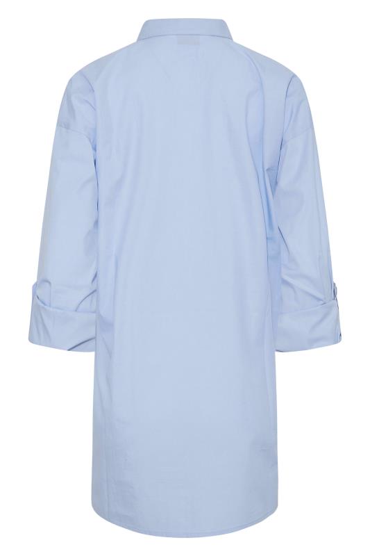 LTS MADE FOR GOOD Tall Women's Blue Cotton Oversized Shirt | Long Tall Sally 6