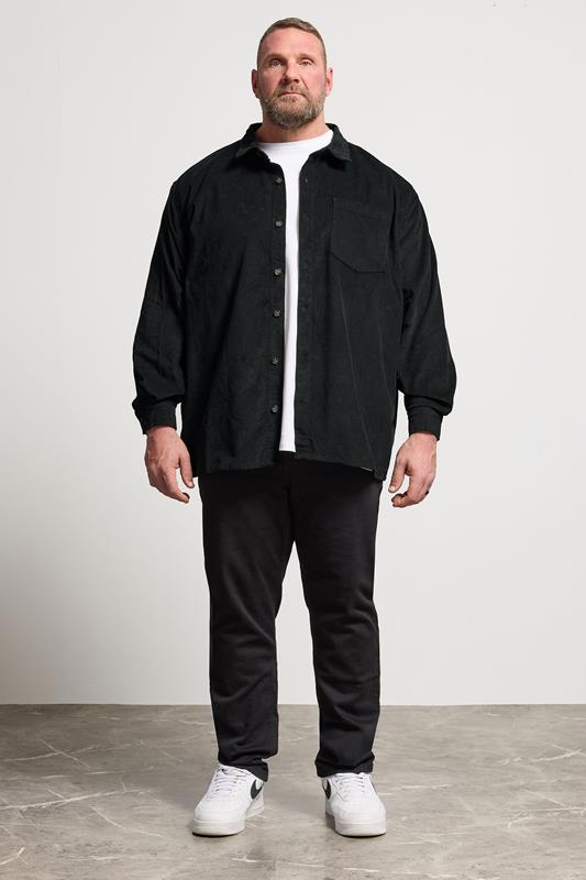 BadRhino Big & Tall Black Corduroy Overshirt | BadRhino 2
