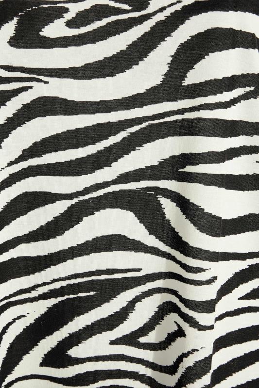 Curve White Zebra Print Oversized T-Shirt 4