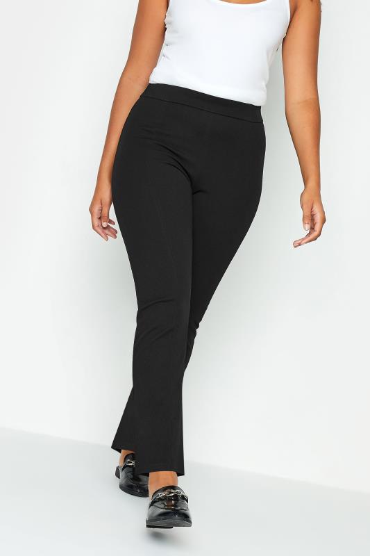 Women's  M&Co Black Stretch Tapered Trousers
