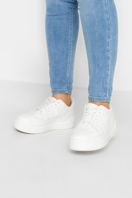  Grande Taille LIMITED COLLECTION White Super Chunky Trainers In Extra Wide EEE Fit