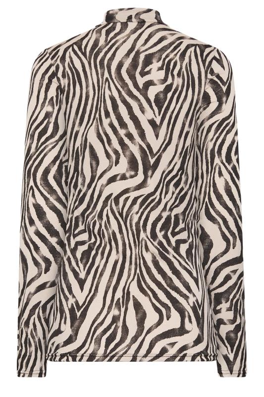 LTS Tall Women's Brown Tiger Print Turtleneck Top | Long Tall Sally 7