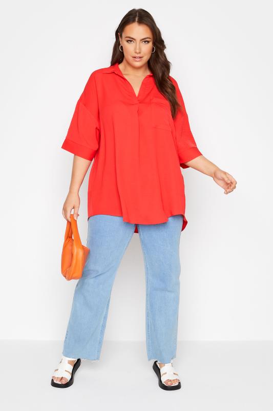 LIMITED COLLECTION Plus Size Red Shirt | Yours Clothing 2