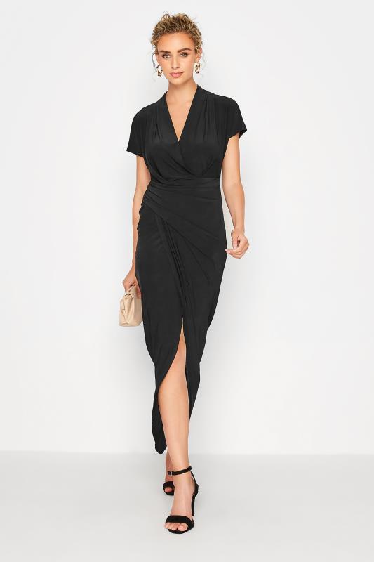 LTS Tall Black Wrap Dress 2