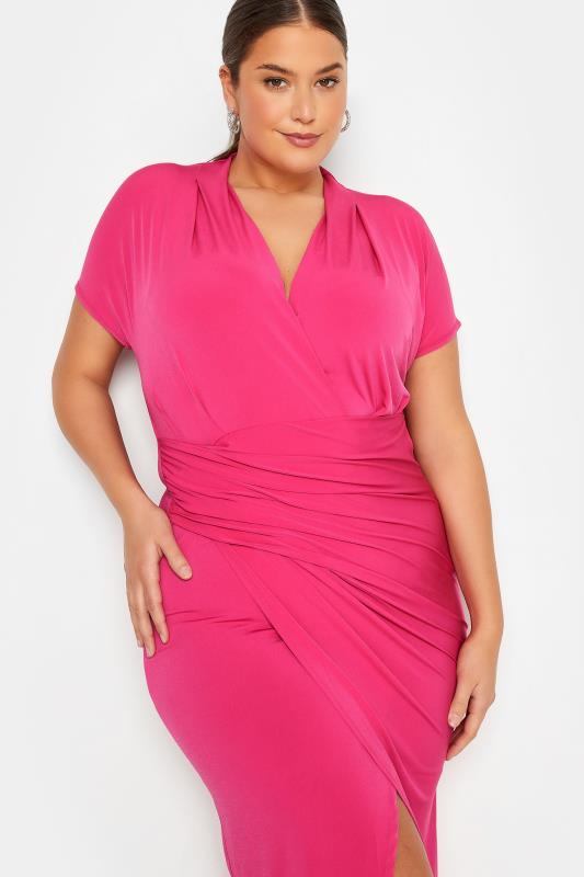 LTS Tall Women's Hot Pink Wrap Dress | Long Tall Sally 4
