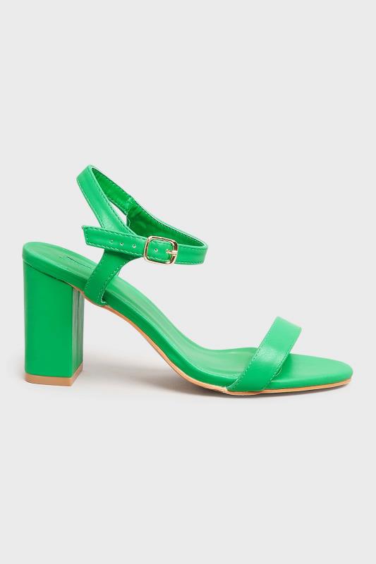 LIMITED COLLECTION Green Block Heel Sandal In Extra Wide EEE Fit 3