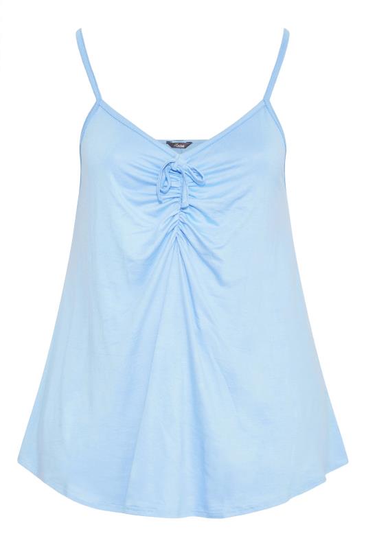 LIMITED COLLECTION Curve Light Blue Ruched Swing Cami Top 6