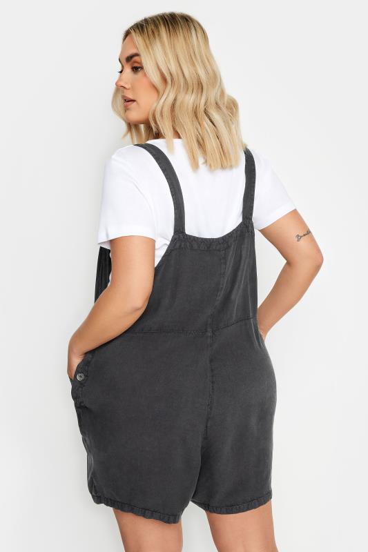 LIMITED COLLECTION Plus Size Washed Black Dungarees | Yours Clothing 4