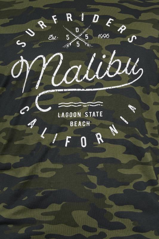 D555 Big & Tall Green 'Malibu' Camo Print T-Shirt | BadRhino 2
