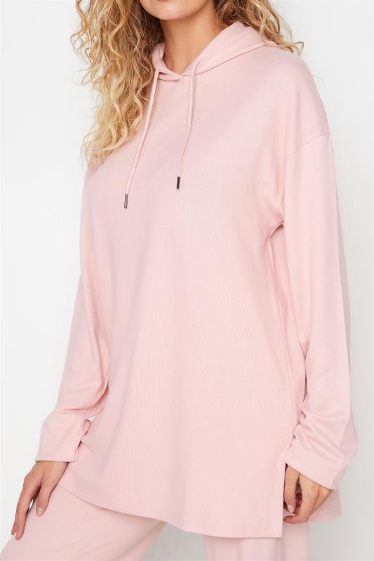 LTS Tall Pink Soft Touch Longline Hoodie 5