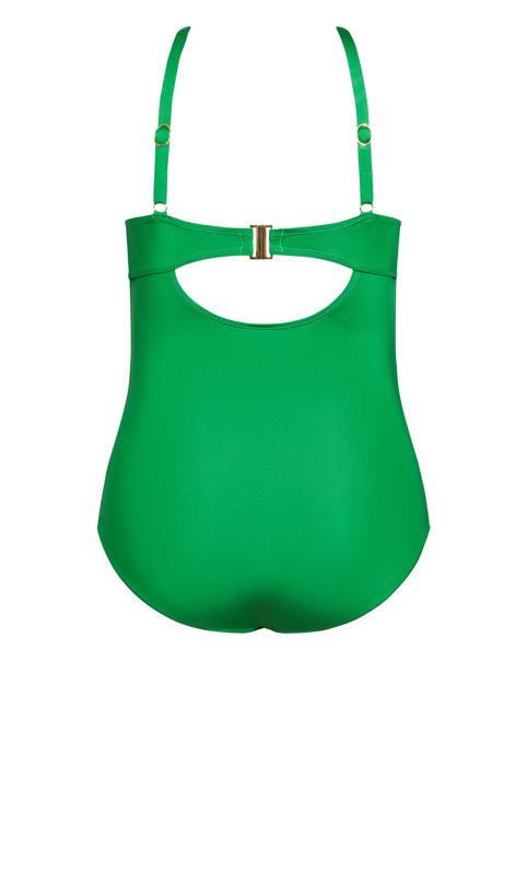Evans Khaki Green Cut Out Swimsuit 4