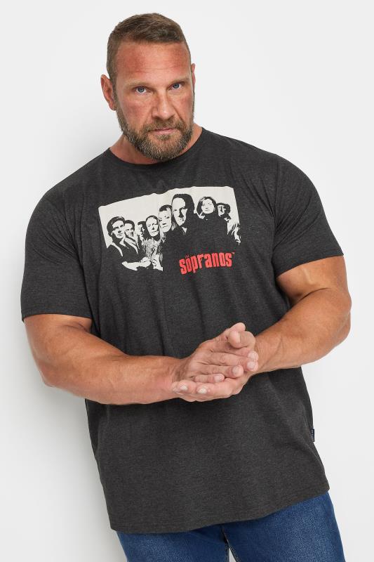 BadRhino Big & Tall Grey 'The Sopranos' Graphic T-Shirt | BadRhino 1