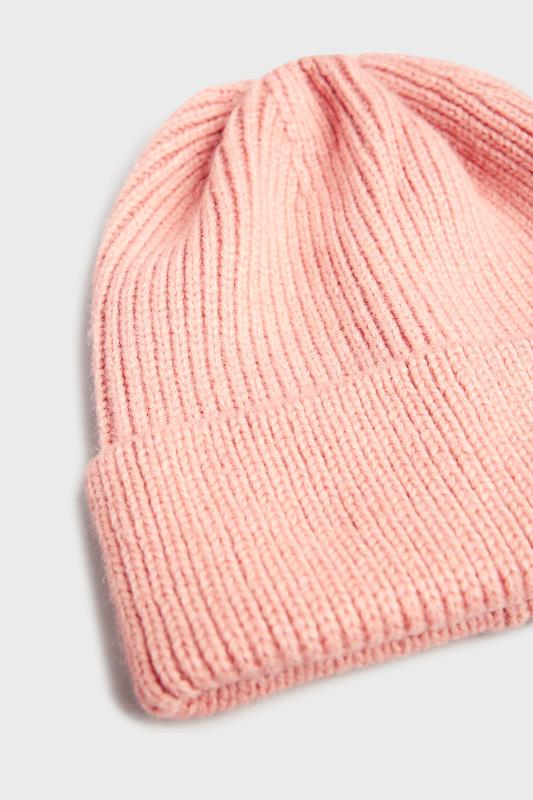 Pink Knitted Soft Touch Beanie Hat 3