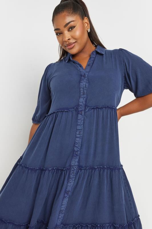 Plus size button front midi dress best sale